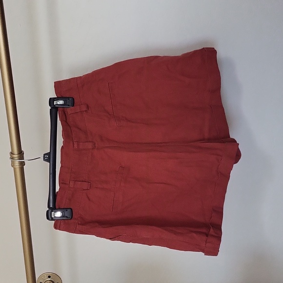 Asos Rust High-Waisted Paper Bag With Cuff Summer Comfort Size 8 - Picture 5 of 11